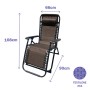 Chaise Transat Pliable de Camping Marbueno Marron 90 x 108 x 66 cm