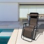 Folding Lounger Camping Chair Marbueno Brown 90 x 108 x 66 cm
