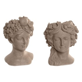 Cache-pot Home ESPRIT Beige Résine Romantique 18 X 20 X 29 CM (2 Unités)