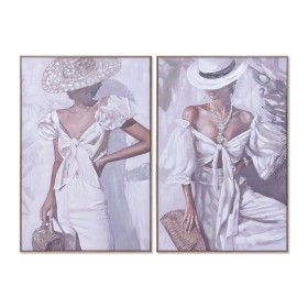 Cadre Home ESPRIT Blanc Femme Scandinave 80 x 3,5 x 120 cm (2 Unités)