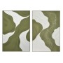Cadre Home ESPRIT Blanc Vert Abstrait Urbaine 80 x 4,3 x 120 cm (2 Unités)