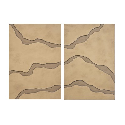 Cadre Home ESPRIT Beige Moderne 80 x 3,5 x 120 cm (2 Unités)