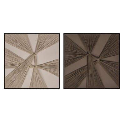 Cadre Home ESPRIT Beige Moderne 60 x 3 x 60 cm (2 Unités)
