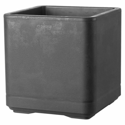Plant pot Deroma Anthracite 38 x 38 x 39 cm Plastic Squared Bucket 38 cm