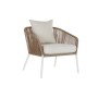 Ensemble Canapé + Table DKD Home Decor MB-179038 Jardin Beige Métal Aluminium Corde 151,5 x 72 x 70 cm (4 pcs)