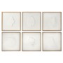 Painting DKD Home Decor Shells 50 x 2 x 50 cm Mediterranean (6 Pieces)