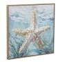 Painting Home ESPRIT Blue Beige Mediterranean With relief 50 x 2,5 x 50 cm (3 Units)