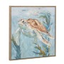 Painting Home ESPRIT Blue Beige Mediterranean With relief 50 x 2,5 x 50 cm (3 Units)