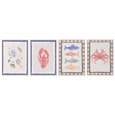 Cadre Home ESPRIT Doré Moderne méditerranéen 30 x 2,5 x 40 cm (4 Unités)