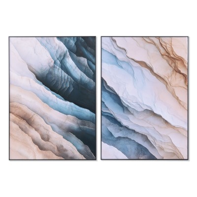 Cadre Home ESPRIT Bleu Blanc Moderne 70 x 3,5 x 100 cm (2 Unités)