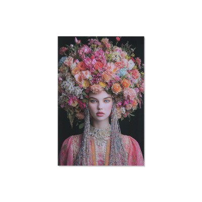 Painting Home ESPRIT Flowers 80 x 0,4 x 120 cm