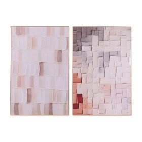 Painting Home ESPRIT Beige Abstract Scandinavian 80 x 3,5 x 120 cm (2 Units)