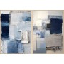 Cadre Home ESPRIT Bleu Blanc Abstrait Moderne 103 x 4 x 143 cm (2 Unités)
