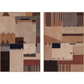 Painting Home ESPRIT Patchwork Urban 82,5 X 4 X 122,5 CM (2 Units)