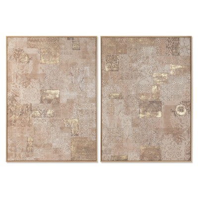 Painting Home ESPRIT Brown Indian Man 103 x 4 x 143 cm (2 Units)