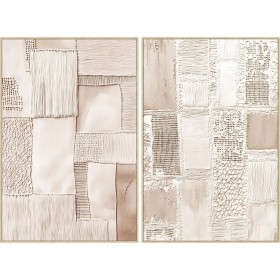 Painting Home ESPRIT Beige Modern Urban 82,5 x 4,5 x 122,5 cm (2 Units)