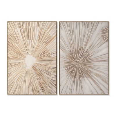 Cadre Home ESPRIT Blanc Naturel Scandinave (2 Unités)