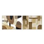 Cadre Home ESPRIT Marron Beige Abstrait Avec relief Urbaine 140 x 4 x 100 cm (2 Unités)