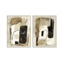 Cadre Home ESPRIT Noir Beige Abstrait Urbaine 90 x 4 x 120 cm (2 Unités)