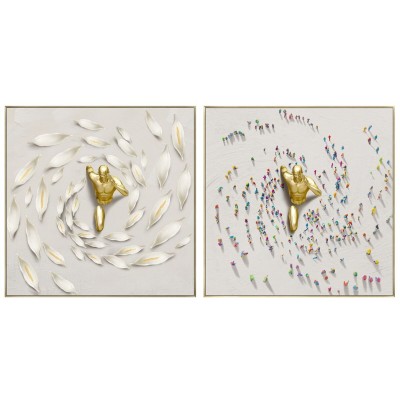 Painting Home ESPRIT Golden Men (2 Units)