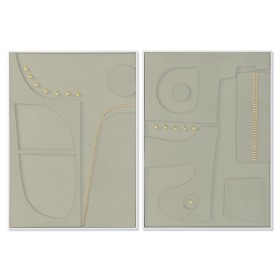 Painting Home ESPRIT Green Golden Modern (2 Units)