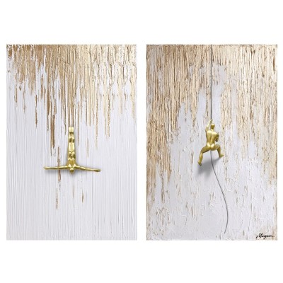 Painting Home ESPRIT White Golden Men (2 Units)