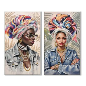 Cadre Home ESPRIT Africaine Tropical Laqué 62 x 4 x 122 cm (2 Unités)