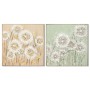 Cadre Home ESPRIT Vert Beige Fleurs Shabby Chic 102 x 4,5 x 102 cm (2 Unités)