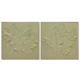 Painting Home ESPRIT Green Palms Tropical 82 x 4,5 x 82 cm (2 Units)