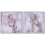 Painting Home ESPRIT White Beige Boho 80 x 3,5 x 80 cm (2 Units)