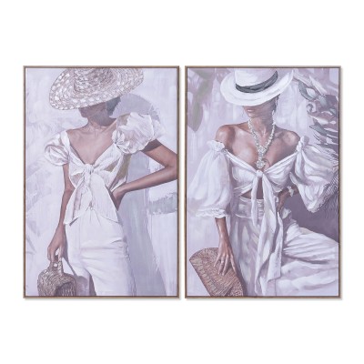 Painting Home ESPRIT White Lady Scandinavian 80 x 3,5 x 120 cm (2 Units)