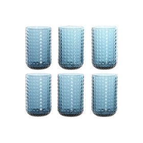 Set de Verres Home ESPRIT Bleu Verre 420 ml (6 Unités)