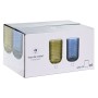 Set de Verres Home ESPRIT Bleu Verre 420 ml (6 Unités)