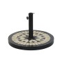 Base for beach umbrella DKD Home Decor Black Stainless steel White Stoneware (50 x 50 x 32,5 cm)