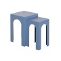 Jeu de 2 tables Home ESPRIT Bleu 40 x 40 x 58 cm