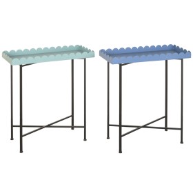 Table d'appoint Home ESPRIT Bleu Turquoise 60 x 25 x 70 cm (2 Unités)