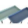 Side table Home ESPRIT Blue Turquoise 60 x 25 x 70 cm (2 Units)