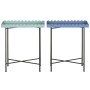 Side table Home ESPRIT Blue Turquoise 60 x 25 x 70 cm (2 Units)