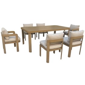 Table de Salle à Manger Home ESPRIT Marron Aluminium 182 X 105 X 75 CM