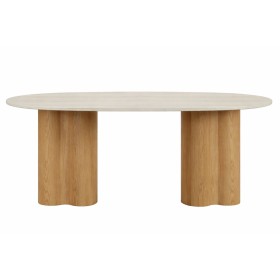 Table de Salle à Manger Home ESPRIT Marron Clair Granite Bois MDF 180 x 90 x 75 cm