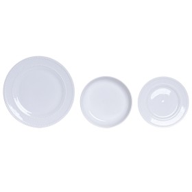Dinnerware Set Home ESPRIT White Porcelain Glam 18 Pieces