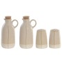 Ensemble salière et poivrier Home ESPRIT Beige Acacia Grès Urbaine 19 x 16 x 22,5 cm