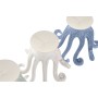 Candleholder Home ESPRIT Blue White Resin (3 Units)