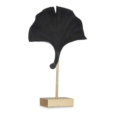 Decorative Figure Gift Decor Black Golden Flower 8 x 37 x 24,5 cm