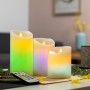 Bougies LED Multicolores Effet Flamme avec Télécommande Lendles InnovaGoods Blanc 3 Unités (Reconditionné A)