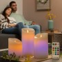 Bougies LED Multicolores Effet Flamme avec Télécommande Lendles InnovaGoods Blanc 3 Unités (Reconditionné A)