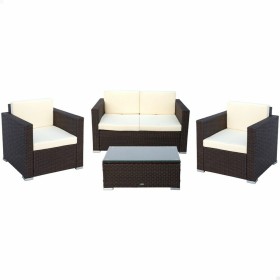 Meubles de jardin Aktive Noir Crème 128 x 72 cm