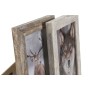 Cadre photo Home ESPRIT Blanc Naturel Verre polystyrène Scandinave 19,5 x 2 x 24,5 cm (2 Unités)