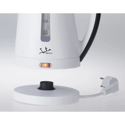 Bouilloire JATA Blanc Noir 2200 W Acier inoxydable Plastique 1 L