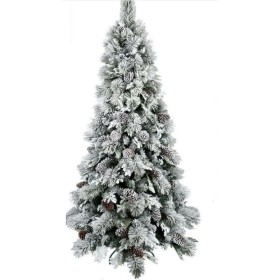 Sapin de Noël Home ESPRIT Blanc PVC Aluminium Enneigé 94 X 94 X 150 CM